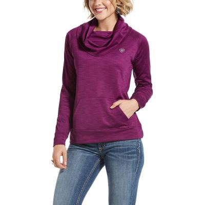 Bluzy Damskie Ariat Conquest Cowlneck Ciemny Fioletowe | PL-611124