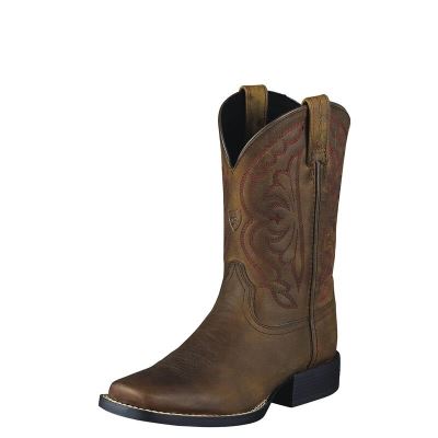 Buty Kowbojki Dziecięce Ariat Quickdraw Brązowe | PL-763428