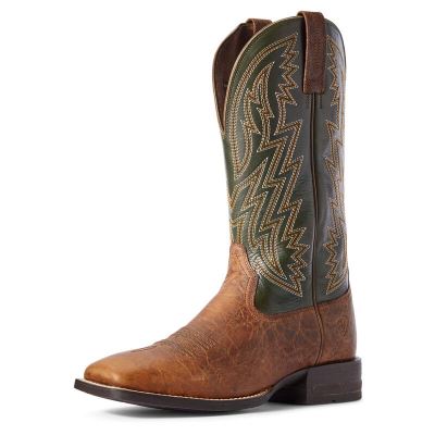 Buty Kowbojki Męskie Ariat Dynamic Brązowe Zielone | PL-345054