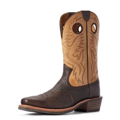 Buty Kowbojki Męskie Ariat Heritage Roughstock Brązowe Czekolada | PL-051481