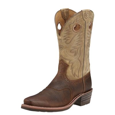 Buty Kowbojki Męskie Ariat Heritage Roughstock Brązowe Beżowe | PL-253520