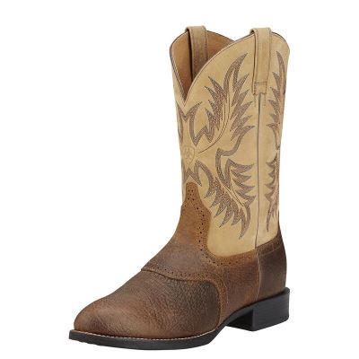 Buty Kowbojki Męskie Ariat Heritage Stockman Brązowe | PL-200745