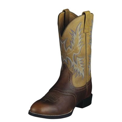 Buty Kowbojki Męskie Ariat Heritage Stockman Brązowe Zielone | PL-444199