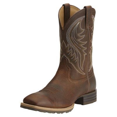 Buty Kowbojki Męskie Ariat Hybryd Rancher Ciemny Brązowe | PL-313612