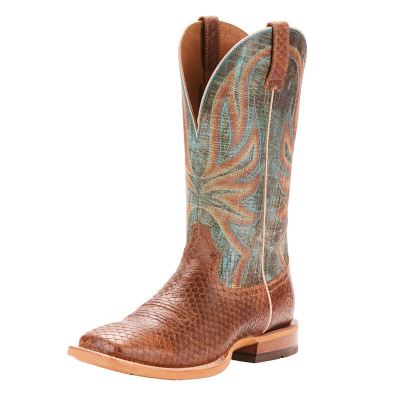 Buty Kowbojki Męskie Ariat Range Boss Brązowe Zielone | PL-922616