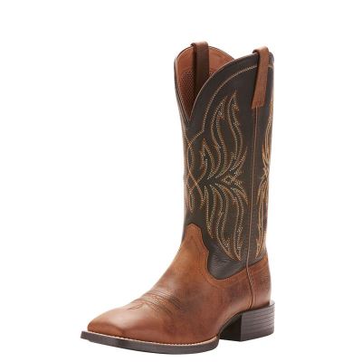 Buty Kowbojki Męskie Ariat Sportowe Rustler Brązowe | PL-234105