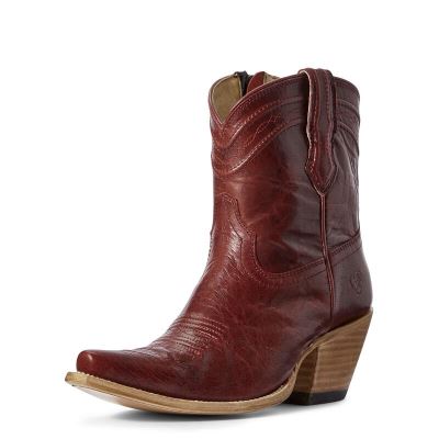 Buty Zachodnie Damskie Ariat Legacy X Metalowym Bordowe | PL-959657