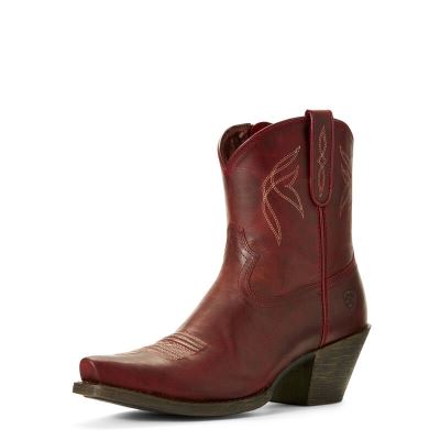 Buty Zachodnie Damskie Ariat Lovely Bordowe | PL-821957