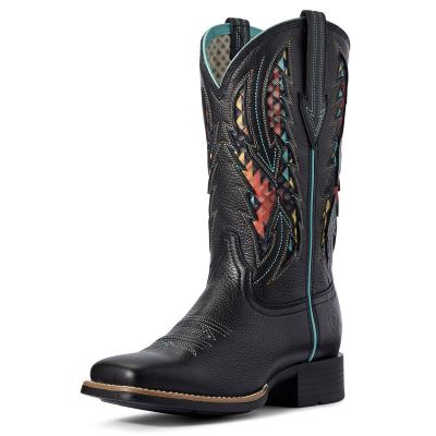 Buty Kowbojki Damskie Ariat Blackjack VentTEK Czarne | PL-379546