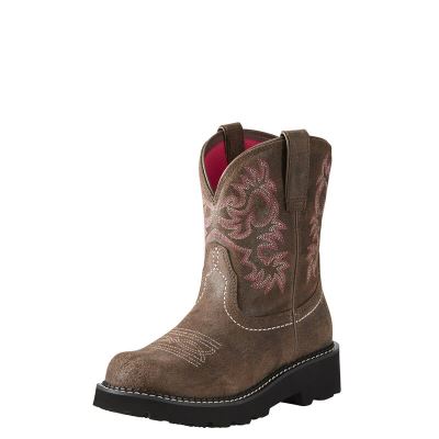 Buty Kowbojki Damskie Ariat Fatbaby Ciemny Brązowe | PL-084485