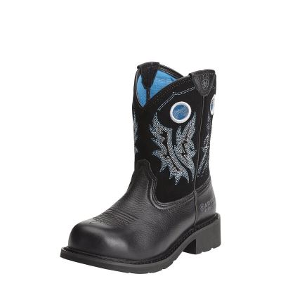 Buty Kowbojki Damskie Ariat Fatbaby Cowgirl Steel Metalowym Robocze Boots Czarne | PL-351975