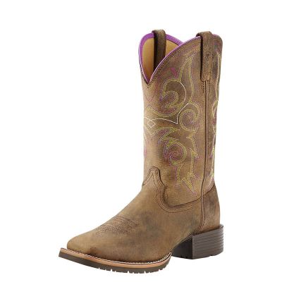 Buty Kowbojki Damskie Ariat Hybryd Rancher Brązowe | PL-865326