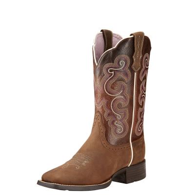 Buty Kowbojki Damskie Ariat Quickdraw Brązowe | PL-997259