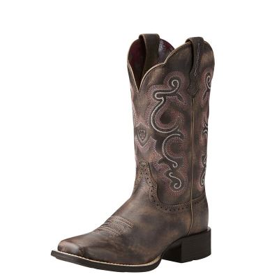 Buty Kowbojki Damskie Ariat Quickdraw Czekolada | PL-233978