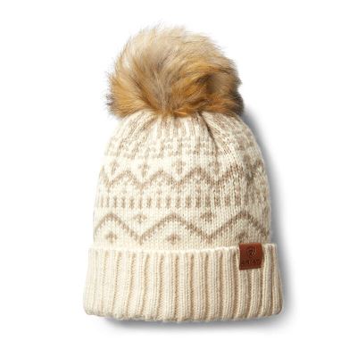 Czapki Beanie Damskie Ariat Aztec Beanie Beżowe Khaki | PL-672775