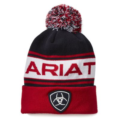 Czapki Beanie Damskie Ariat Team Beanie Niebieskie | PL-815450