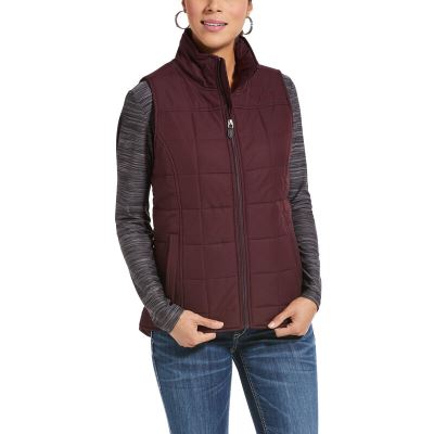 Kamizelki Damskie Ariat REAL Crius Vest Bordowe | PL-423783