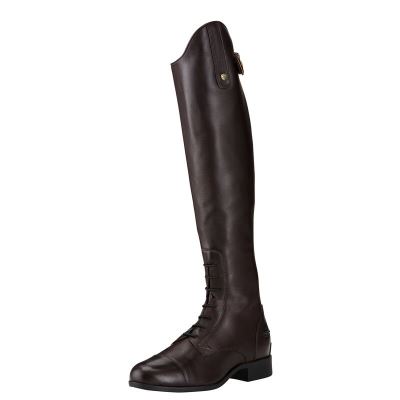 Kozaki Oficerki Damskie Ariat Heritage Contour II Field Zip Wysokie Bordowe | PL-813604