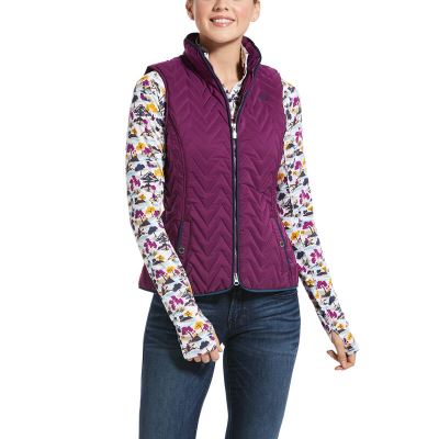 Kurtka Damskie Ariat Ashley Insulated Vests Różowe Kolorowe | PL-316065