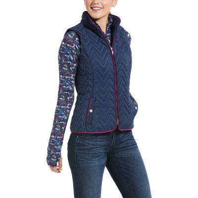 Kurtka Damskie Ariat Ashley Insulated Vests Niebieskie | PL-862771