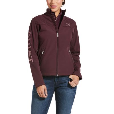 Kurtka Damskie Ariat New Team Softshell Jackets Bordowe | PL-308482