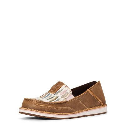 Loafersy Damskie Ariat Cruiser Brązowe Białe | PL-807416