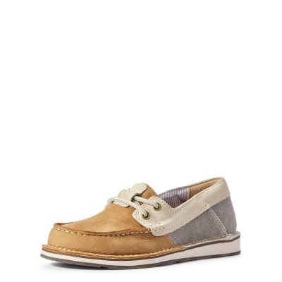 Loafersy Damskie Ariat Cruiser Castaway Brązowe Beżowe | PL-953528