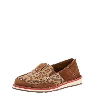 Loafersy Damskie Ariat Cruiser Ciemny Brązowe Panterka | PL-421867