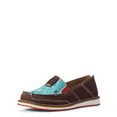 Loafersy Damskie Ariat Cruiser Czekolada Niebieskie | PL-025182