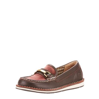 Loafersy Damskie Ariat Ivy Cruiser Bordowe Brązowe | PL-688752