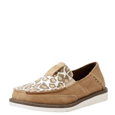 Loafersy Dziecięce Ariat Cruiser Brązowe Panterka | PL-212375