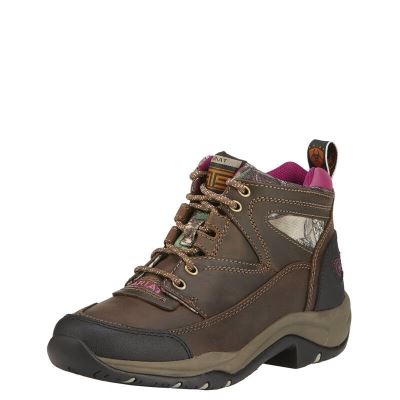 Buty Outdoorowe Damskie Ariat Terrain Boots Ciemny Brązowe Camo | PL-131413