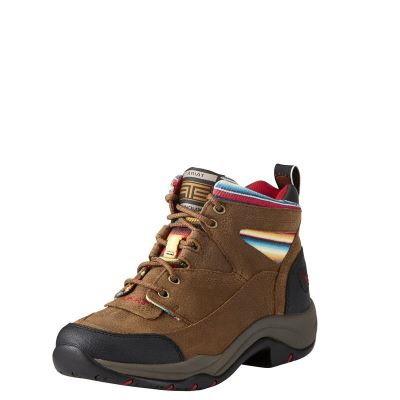 Buty Outdoorowe Damskie Ariat Terrain Boots Brązowe Czekolada | PL-446394