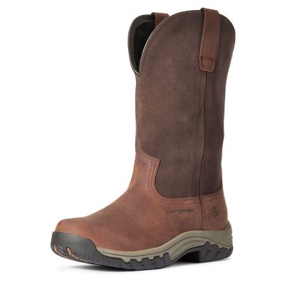 Buty Outdoorowe Damskie Ariat Terrain Pull On Nieprzemakalne Boots Ciemny Brązowe | PL-756883