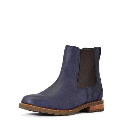 Trzewiki Damskie Ariat Wexford Nieprzemakalne Boots Granatowe Niebieskie | PL-841345