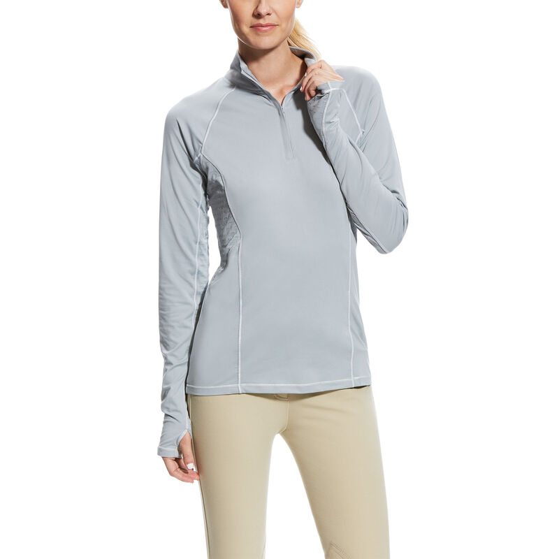 Baselayer Damskie Ariat Lowell 2.0 1/4 Zip Baselayer Szare | PL-382087