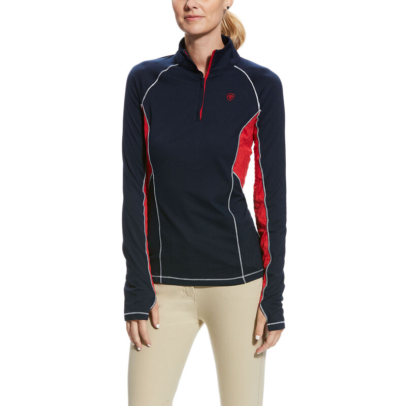 Baselayer Damskie Ariat Lowell 2.0 1/4 Zip Baselayer Granatowe | PL-391305