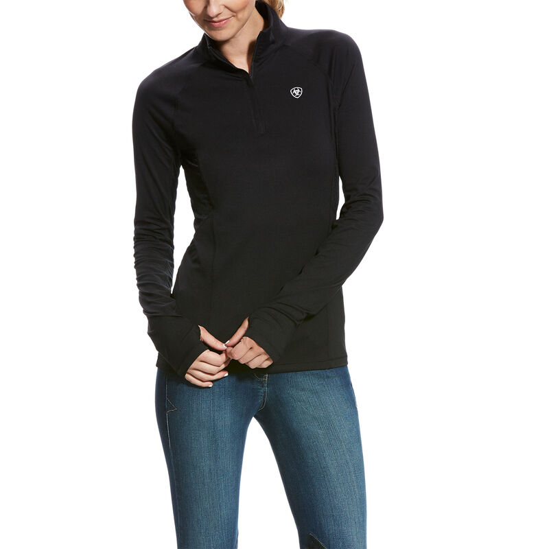 Baselayer Damskie Ariat Lowell 2.0 1/4 Zip Baselayer Czarne | PL-678691