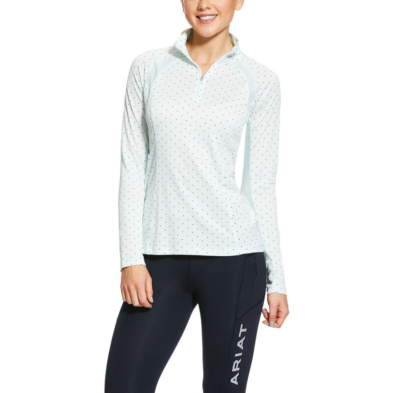 Baselayer Damskie Ariat Sunstopper 2.0 1/4 Zip Baselayer Białe | PL-440542