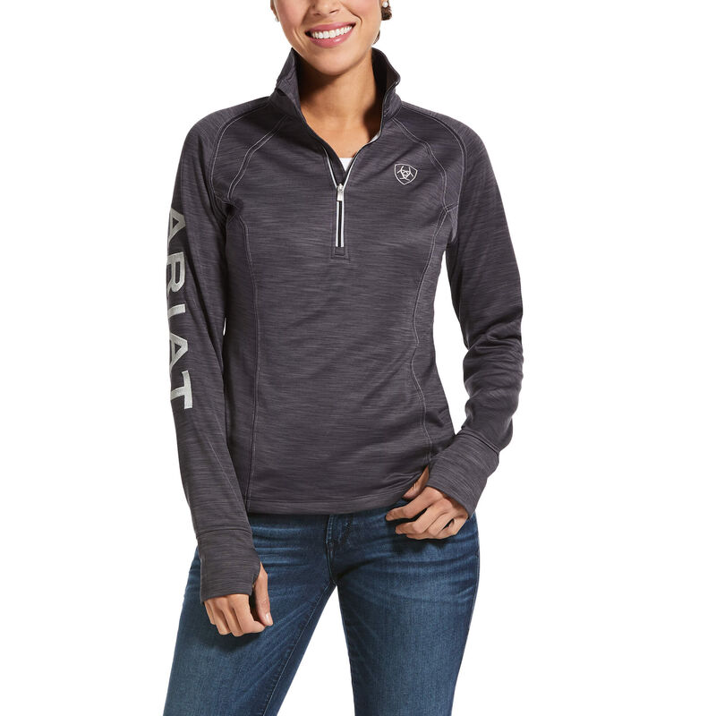 Bluzy Damskie Ariat Tek Team 1/2 Zip Ciemny Szare | PL-579557