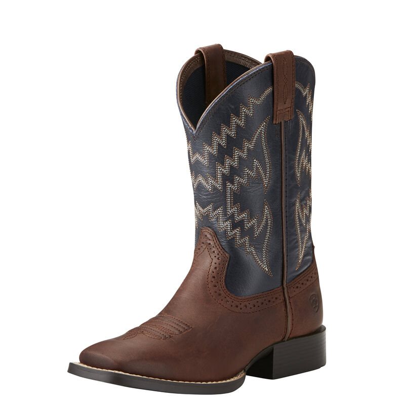 Buty Kowbojki Dziecięce Ariat Tycoon Brązowe | PL-835602