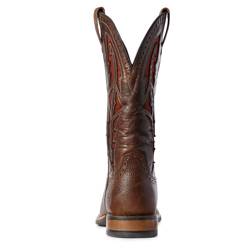 Buty Kowbojki Męskie Ariat Cowhand VentTEK Brązowe Czerwone | PL-373037