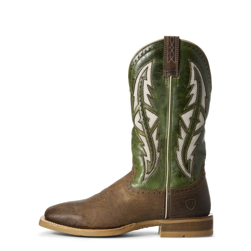 Buty Kowbojki Męskie Ariat Cowhand VentTEK Brązowe Zielone | PL-573961