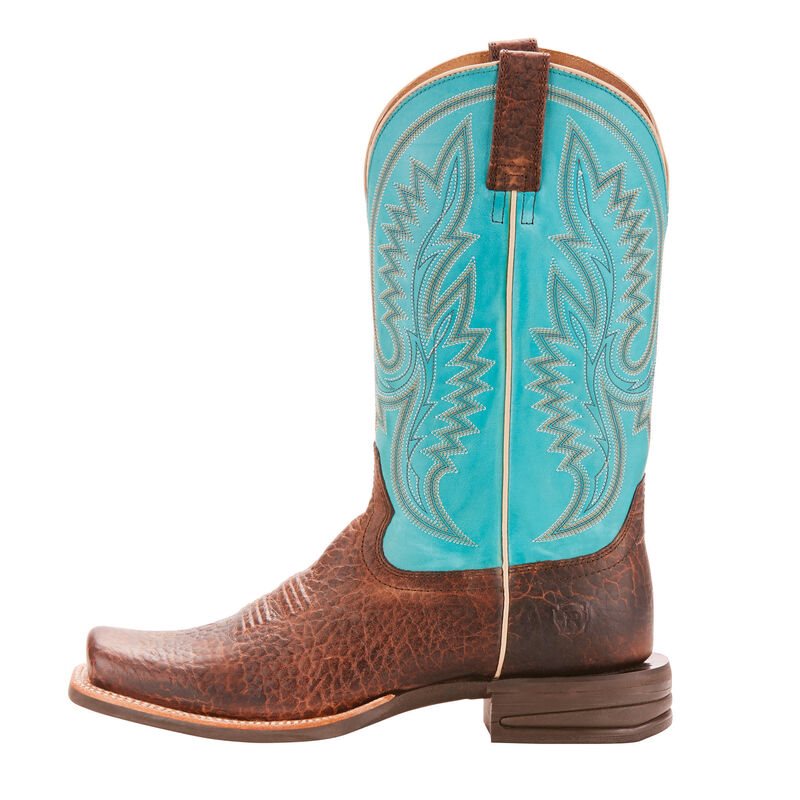 Buty Kowbojki Męskie Ariat Relentless Advantage Brązowe Niebieskie | PL-649397