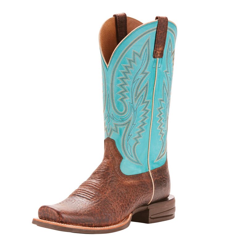 Buty Kowbojki Męskie Ariat Relentless Advantage Brązowe Niebieskie | PL-649397