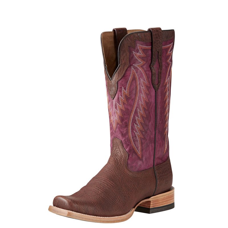 Buty Kowbojki Męskie Ariat Relentless Prime Brązowe Fioletowe | PL-013837