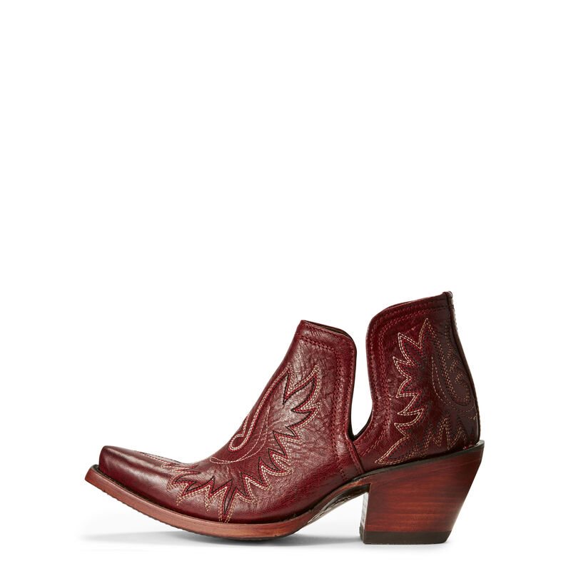 Buty Zachodnie Damskie Ariat Dixon Bordowe | PL-353513