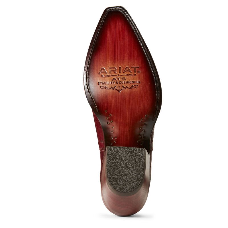 Buty Zachodnie Damskie Ariat Dixon Bordowe | PL-353513