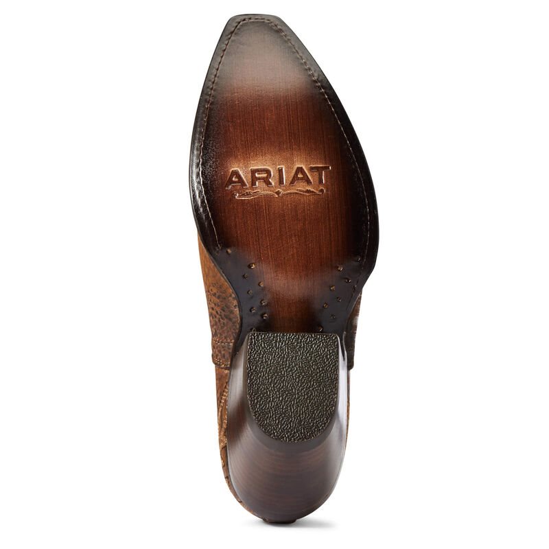 Buty Zachodnie Damskie Ariat Dixon Brązowe Srebrne | PL-369904