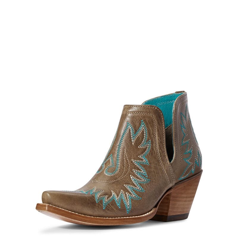 Buty Zachodnie Damskie Ariat Dixon Brązowe Niebieskie | PL-618149